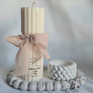 Dekorativní sójová svíčka ✨️ #soycandle #cz #candles #minimalism #perfect #beautiful #design #handmade #dekoration #nature...