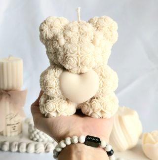 XXL MEDVÍDEK BÉŽOVÝ 🐻 #minimalism #soycandle #candles #gift #nature #perfect #moments #cute #cz #dekoration #handmade...